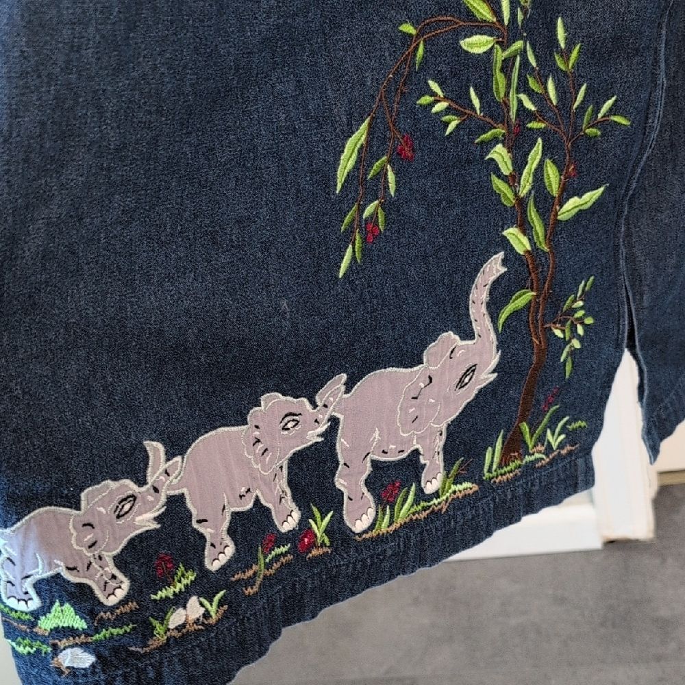 Bechamel Denim Dress with Embroidered Details - Picture 5 of 12